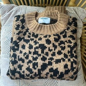 Old Navy cheetah print sweater